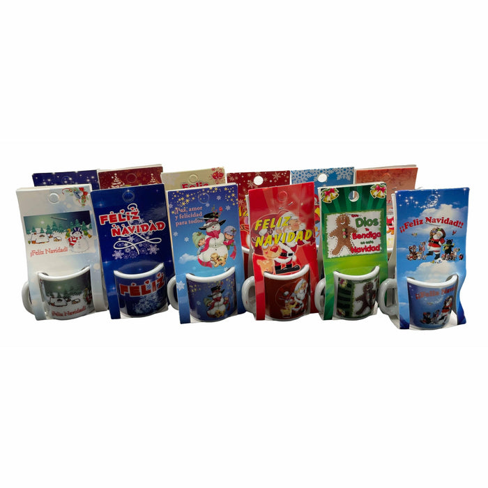 Pack X 12 Tacitas Miniaturas Souvenir Navidad
