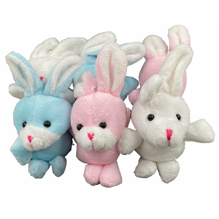 Pack X 6 Llaveros De Peluche Conejo