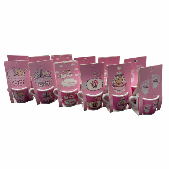 Pack X 12 Tacitas Miniaturas Souvenir Baby Shower Niñas
