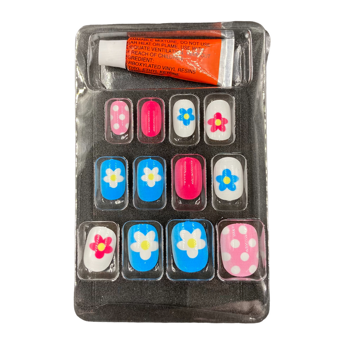 Uñas Postizas Pequeñas con Dibujos Animados para Niñas