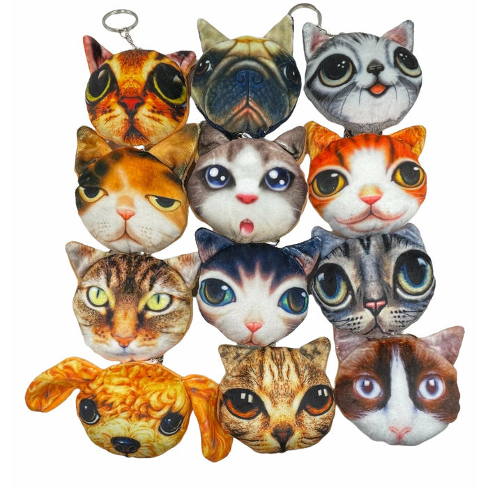 Pack X 12 Llaveros De Peluche Animalitos