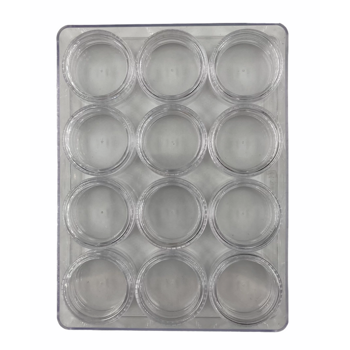 12 Potes, Frascos de Almacenamiento Cajas Para Brillo Perlas Piedras