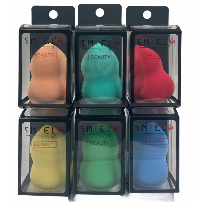 [Pack] X6 Esponjas Maquillaje Puff - Base - Blender, Smiel en Caja