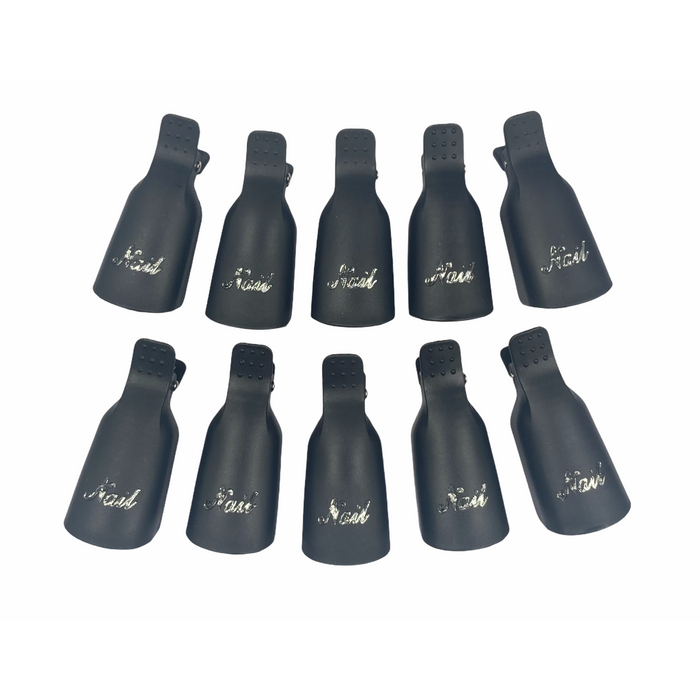 10 Clips De Plástico Acrílico Para Remover Esmalte