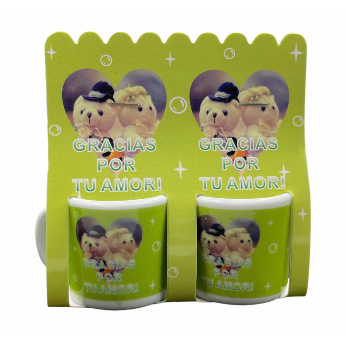 Pack X 12 Tacitas Miniaturas Souvenir Amor Pareja