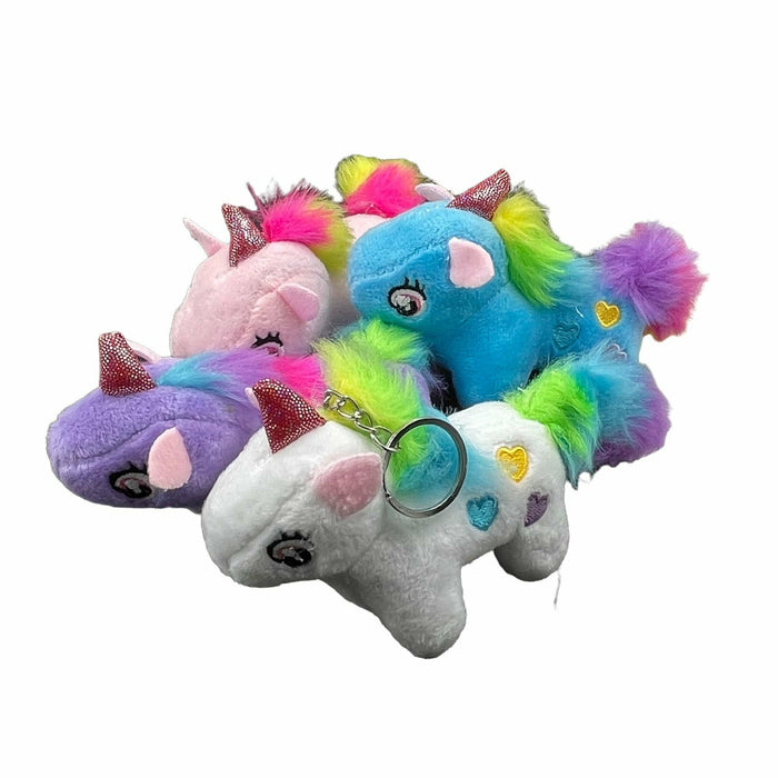 Pack X 12 Llaveros de Peluche Unicornio