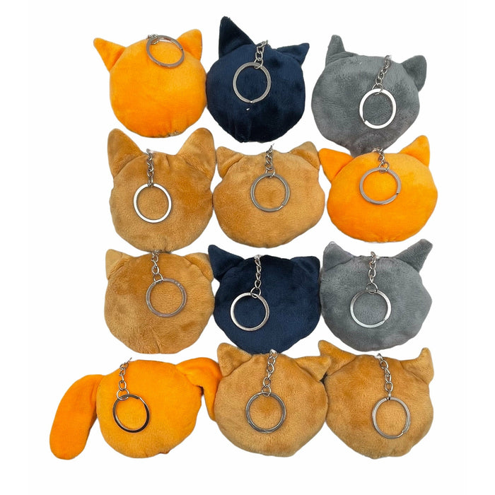 Pack X 12 Llaveros De Peluche Animalitos