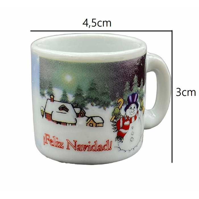 Pack X 12 Tacitas Miniaturas Souvenir Navidad