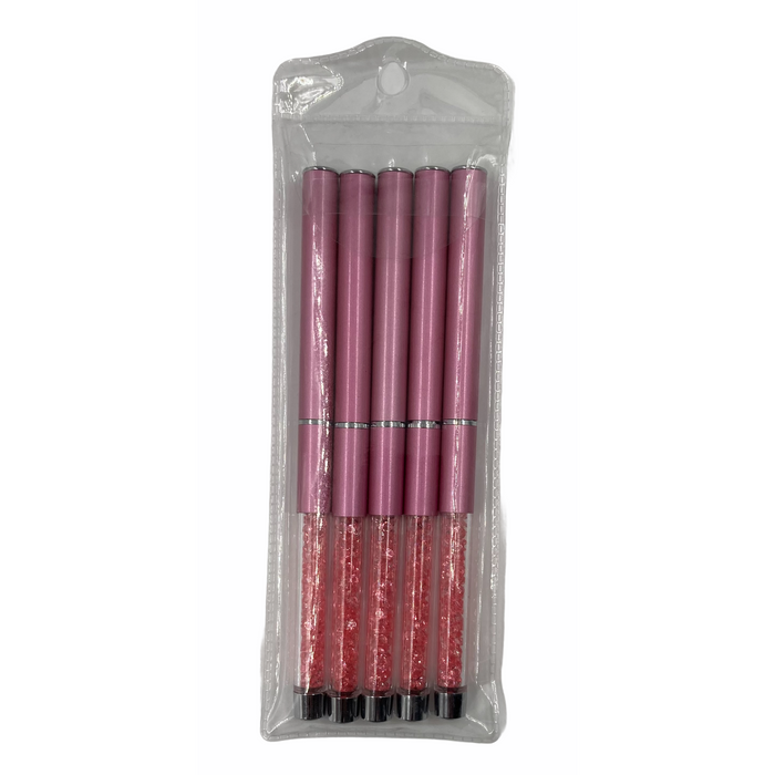 [Set] X5 Pinceles Metálicos para Manicure y Decoración