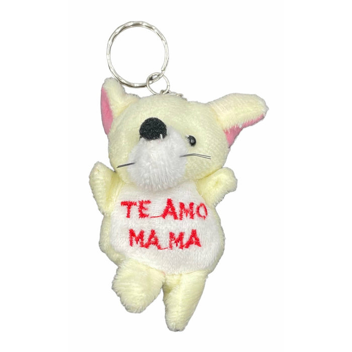 Pack X 12 Llaveros De Peluche Animalitos Te Amo Mamá