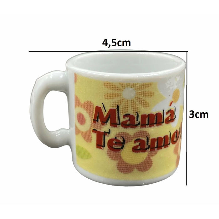 Pack X 12 Tacitas Miniaturas Souvenir Madre