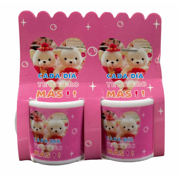 Pack X 12 Tacitas Miniaturas Souvenir Amor Pareja