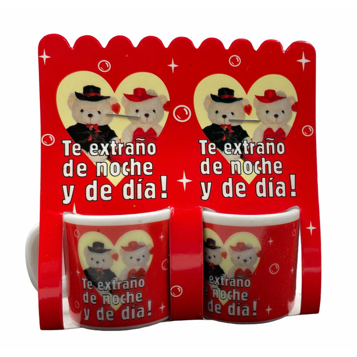 Pack X 12 Tacitas Miniaturas Souvenir Amor Pareja